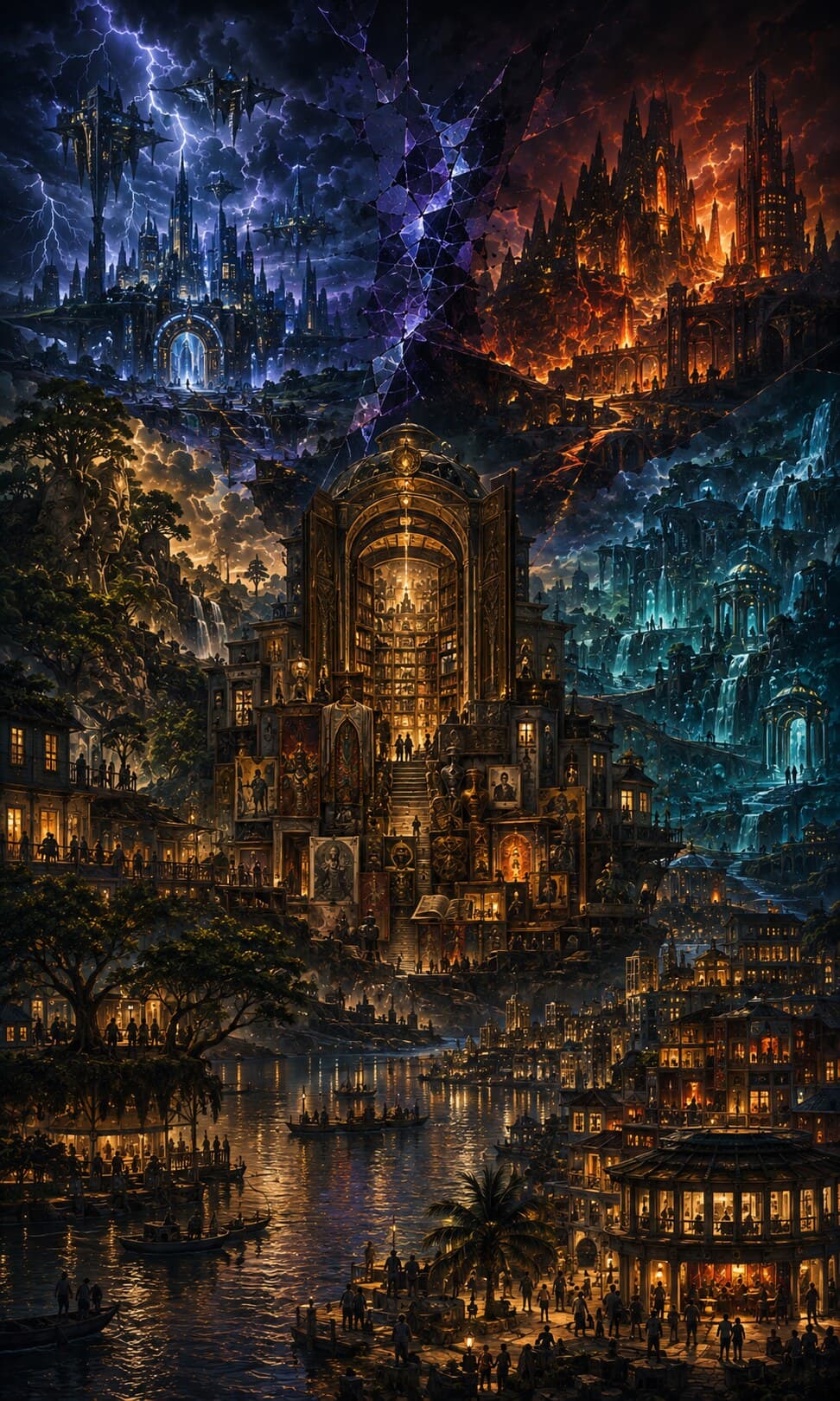 The interconnected communities, archives, elemental realms, and fractured realities of the Remyverse